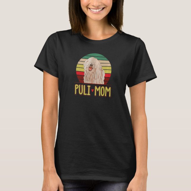 Camiseta Puli Mãe, Cute, Retrô Húngaro Cachorro (Frente)