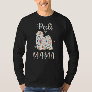 Camiseta Puli Mama Cachorro Floral Amor Mãe