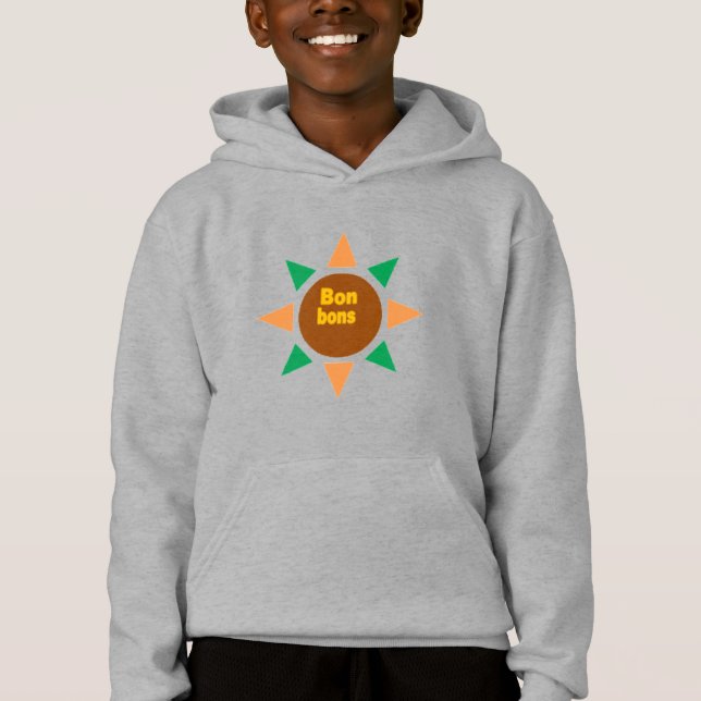 Camiseta Pull à capuche acier enfants DESIGN BONBONS (Frente)