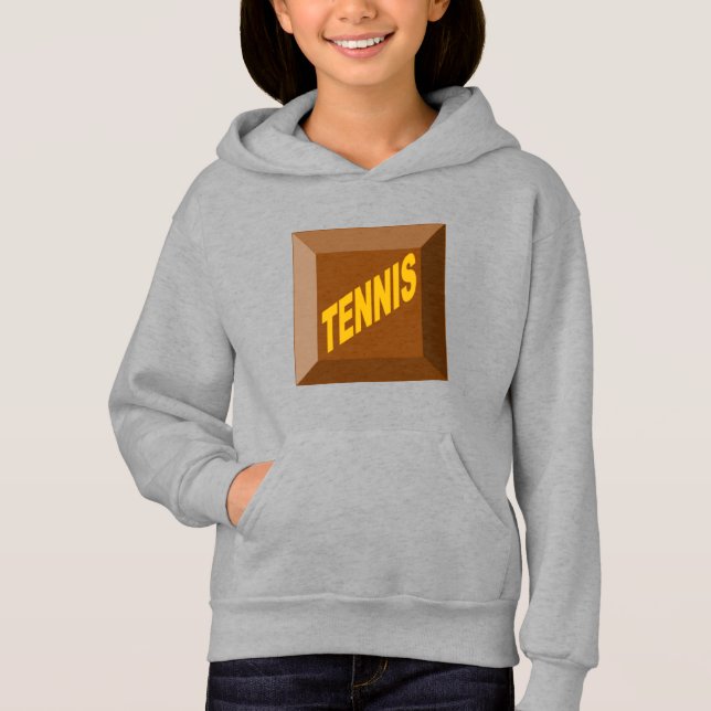 Camiseta Pull à capuche acier filles  CHOCOLAT  TENNIS  (Frente)