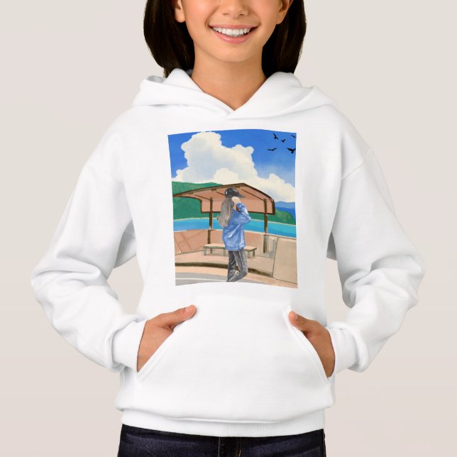 Camiseta Pull à capuche pour fille (Frente)