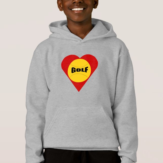 Camiseta Pull àcapuche aciet enfants  AMOUR  GOLF  (Frente)