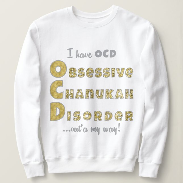Camiseta Pullover de Mulheres Chanukah "OChanukahD (Frente do Design)