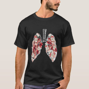 Camiseta Pulmões Anatômicos E Flores