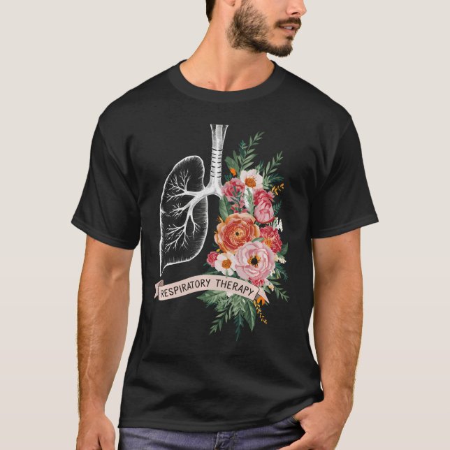 Camiseta Pulmões Florais Terapêutica Respiratória Rt Pulmon (Frente)