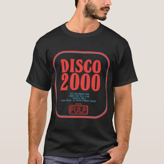 Camiseta Pulp - Disco 2000 - Vermelho e Azul (Frente)