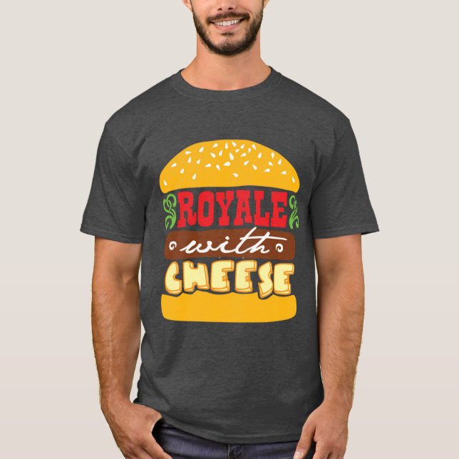 Camiseta Pulp Fiction Royale com presente de queijo (Frente)
