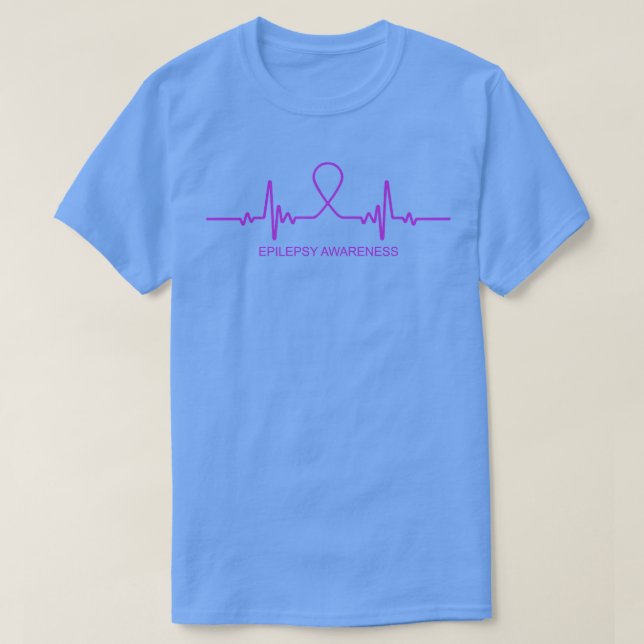 Camiseta Pulsação De Sensibilização Epilepsia Nesta Família (Frente do Design)