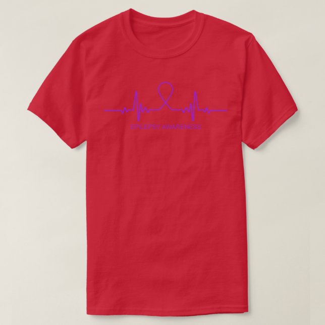 Camiseta Pulsação De Sensibilização Epilepsia Nesta Família (Frente do Design)