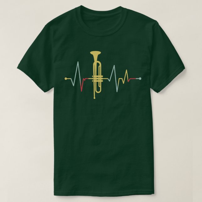 Camiseta Pulsação de Trompete 5 (Frente do Design)