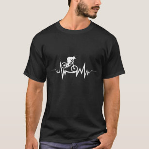 Camiseta Pulsação do coração do Mountain bike - presente