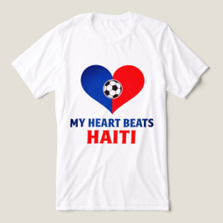 Camiseta Pulsação do Futebol Haitiano Haiti é meu Coração