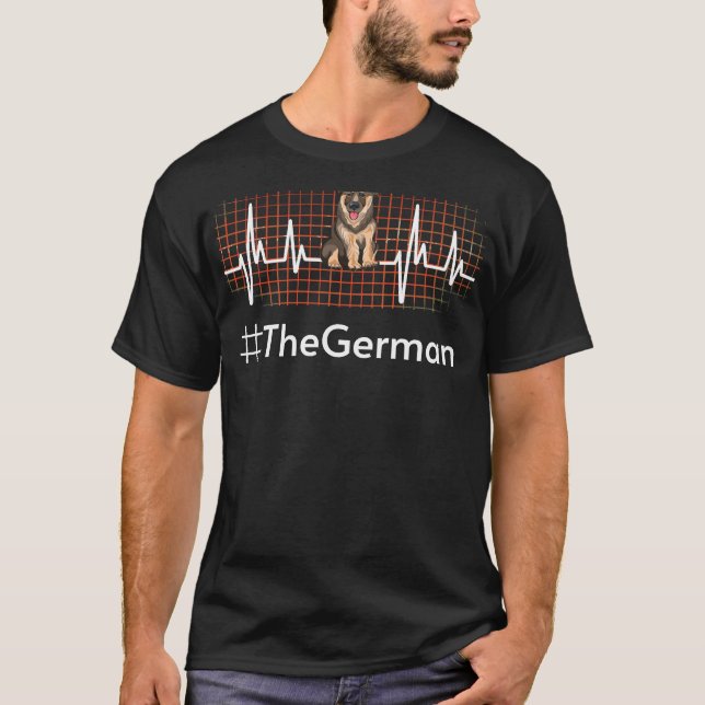 Camiseta Pulsação do german shepherd 507 (Frente)