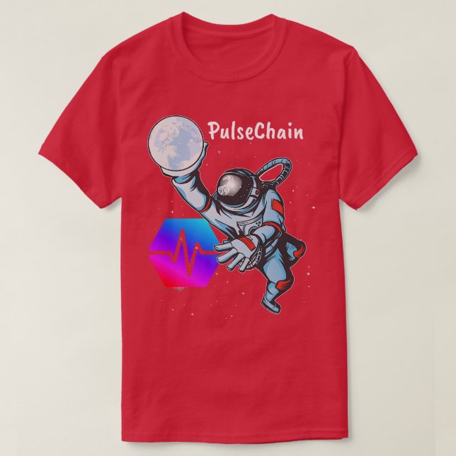 Camiseta Pulsechain Space Man Astronaut Dunk Crypto Cryptoc (Frente do Design)