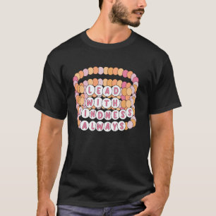 Camiseta Pulseira de Amizade Estudantil Gentileza Apreciaçã
