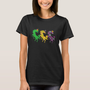 Camiseta Pulseira de Contas de Carnaval Unicórnio Animais d