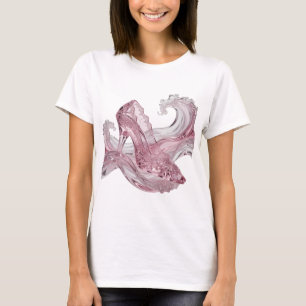 Camiseta Pulseira de prata DESIGN ONDA DE SAPATO DE VIDRO