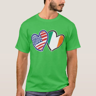 Camiseta Pulseiras do Coração da Irlanda dos EUA