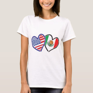 Camiseta Pulseiras do Coração do México dos EUA