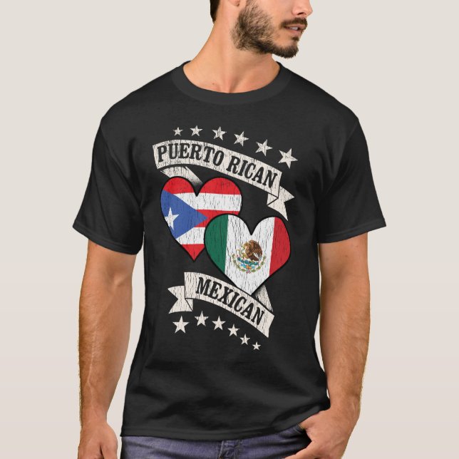 Camiseta Pulseiras do Coração Mexicano em Porto Rico (Frente)