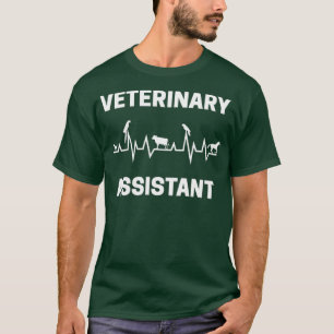 Camiseta Pulso cardíaco auxiliar com animais veterinários