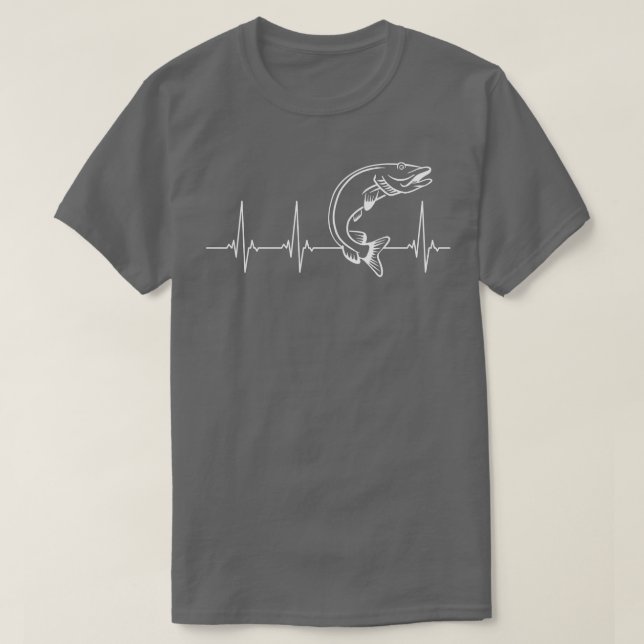 Camiseta Pulso de Muskie de Pesca (Frente do Design)