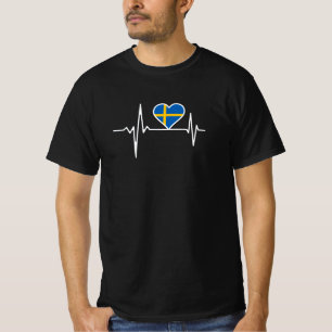 Camiseta Pulso do Sinalizador de suecia