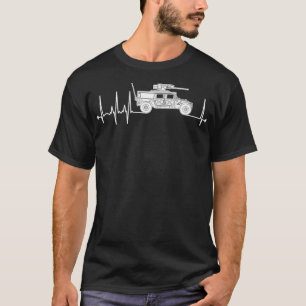 Camiseta Pulso do Veículo de Combate Militar Humvee EKG