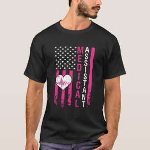 Camiseta Pulso Rosa-Americano de Pulso Coração - Assistênci