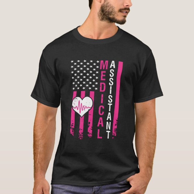 Camiseta Pulso Rosa-Americano de Pulso Coração - Assistênci (Frente)