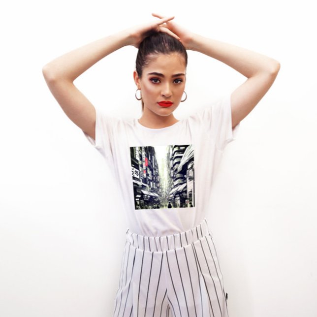 Camiseta Pulso Urbano: Cyberpunk da Rua Japonesa (Criador carregado)