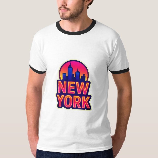 Camiseta Pulso Urbano: Luzes de Nova York (Frente)