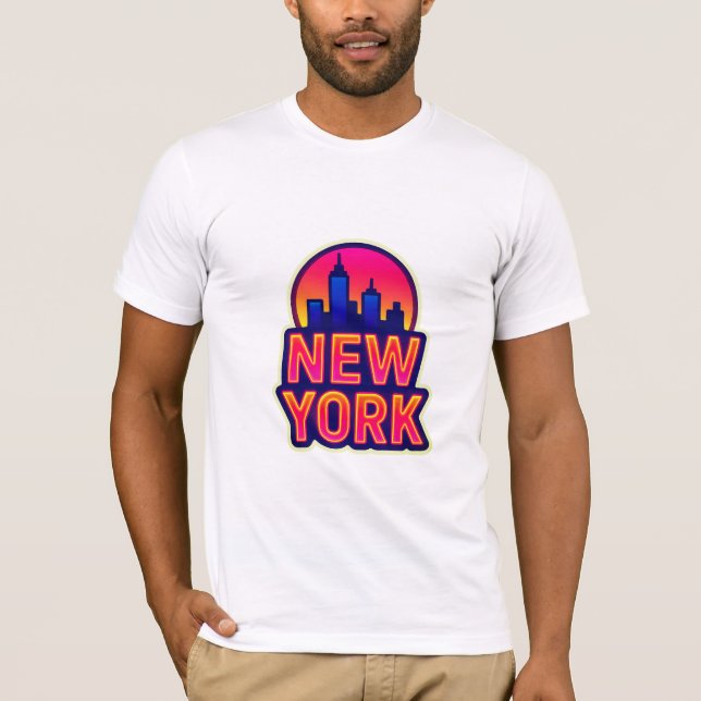 Camiseta Pulso Urbano: Luzes de Nova York (Frente)