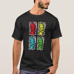 Camiseta Pulverizador de Tinta Pulverizador Rua Retro anos