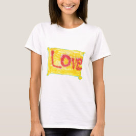 Camiseta Pulverizador do amor no amarelo