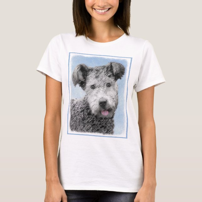 Camiseta Pumi Painting - Bela Arte Cachorra Original (Frente)