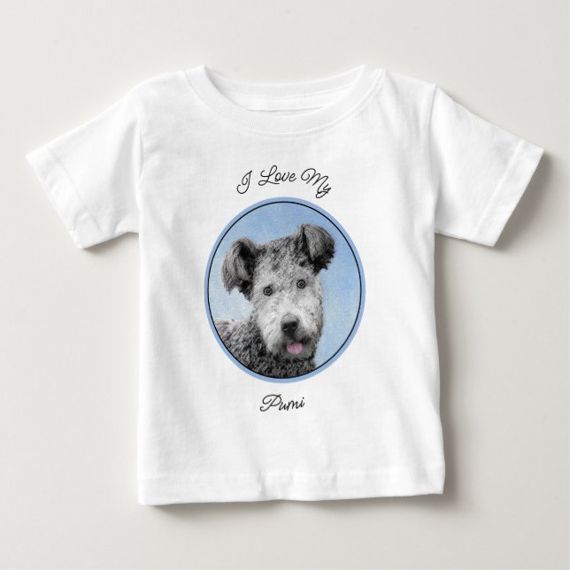 Camiseta Pumi Painting - Bela Arte Cachorra Original (Frente)