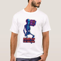 Pump Up the Volume – Neon Skeleton Boombox Vibes