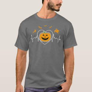 Camiseta Pumpkin Adorava Pulso Cardíaco Jack O Lanterna Fac