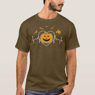 Camiseta Pumpkin Adorava Pulso Cardíaco Jack O Lanterna Fac