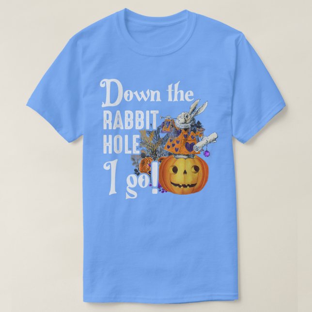 Camiseta Pumpkin Assaltou o Halloween Alice Rabbit Hallowee (Frente do Design)
