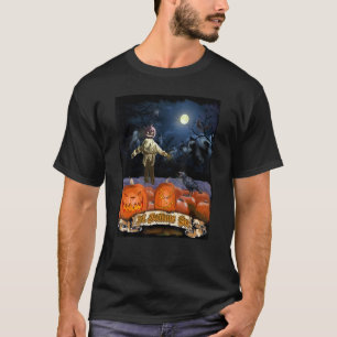 Camiseta Pumpkin assombrado e espantalho de Mau no Hallow