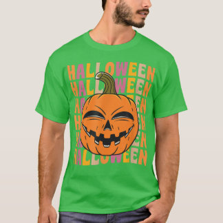 Camiseta Pumpkin assustador dos anos 70 e 80 Estilo de Vint