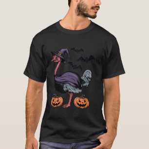 Camiseta Pumpkin Bat Witume Ostrich Bird Halloween T