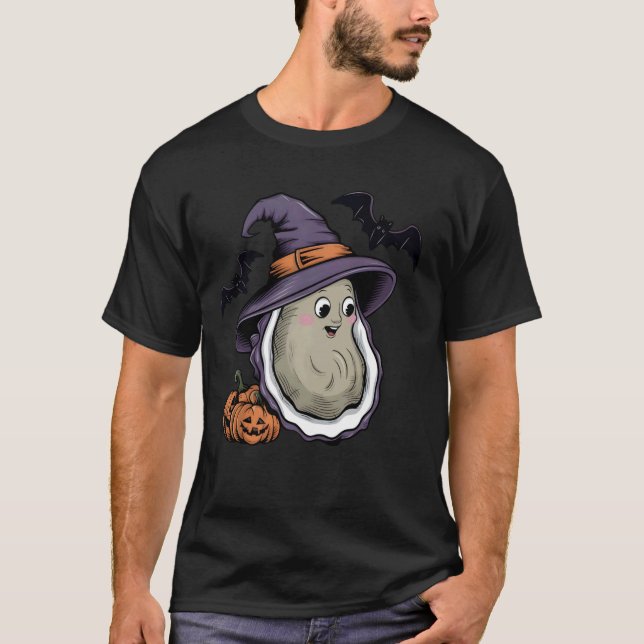 Camiseta Pumpkin Bat Witume Oyster Halloween (Frente)