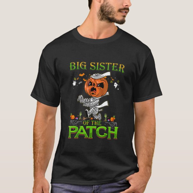 Camiseta Pumpkin Big Brother Da Família Patch Que Correspon (Frente)