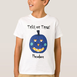 Camiseta Pumpkin Blue Jack O Lantern Trick ou Treino
