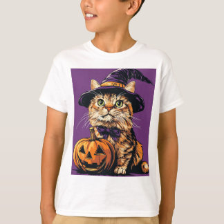 Camiseta Pumpkin "Bruxa de Bruxas", roxo da temporada