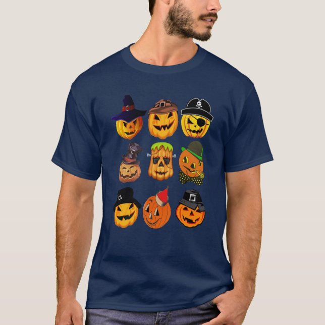 Camiseta Pumpkin Carving Halloween Shirt Spookie Figurume T (Frente)