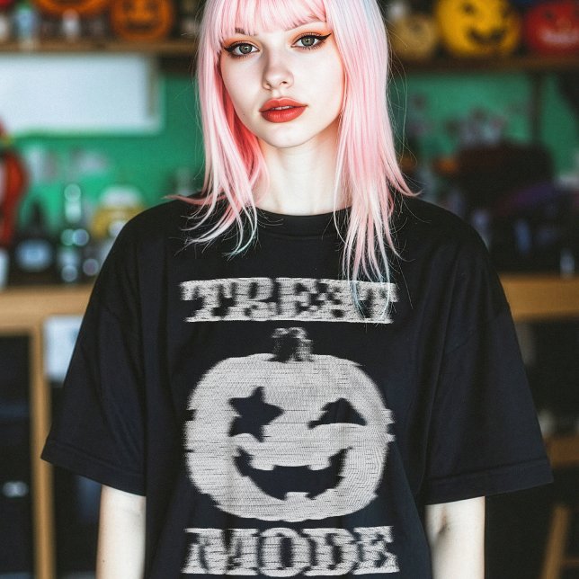 Camiseta Pumpkin com Glitchy no Modo de Tratamento (Criador carregado)